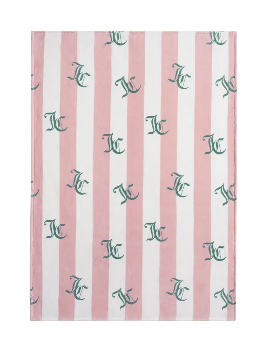Мягкий полосатый плед Cabana, размер Full/Queen Juicy Couture — изображение 6 из 6, розовый