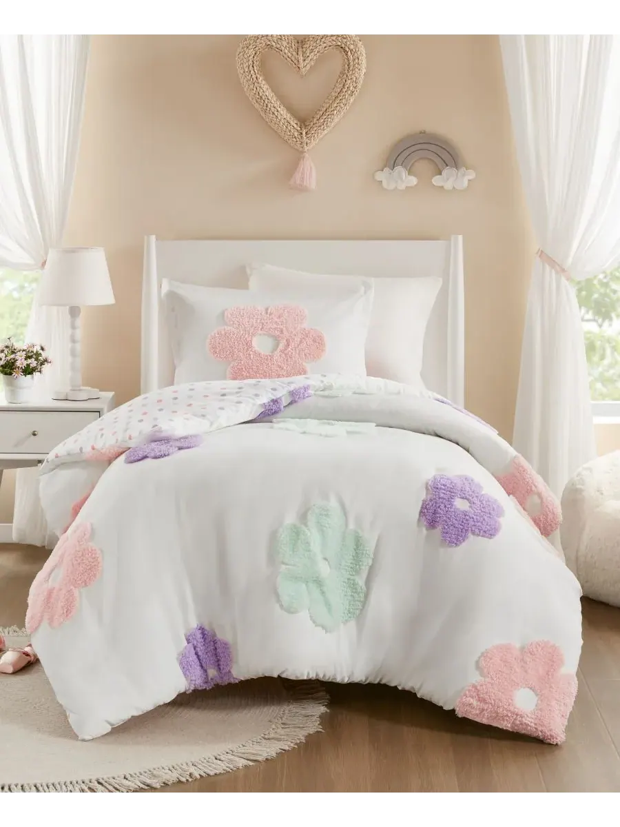 Комплект постельного белья Intelligent Design Gracie Floral, двусторонний, 2 предмета, размер Twin — изображение 1 из 9