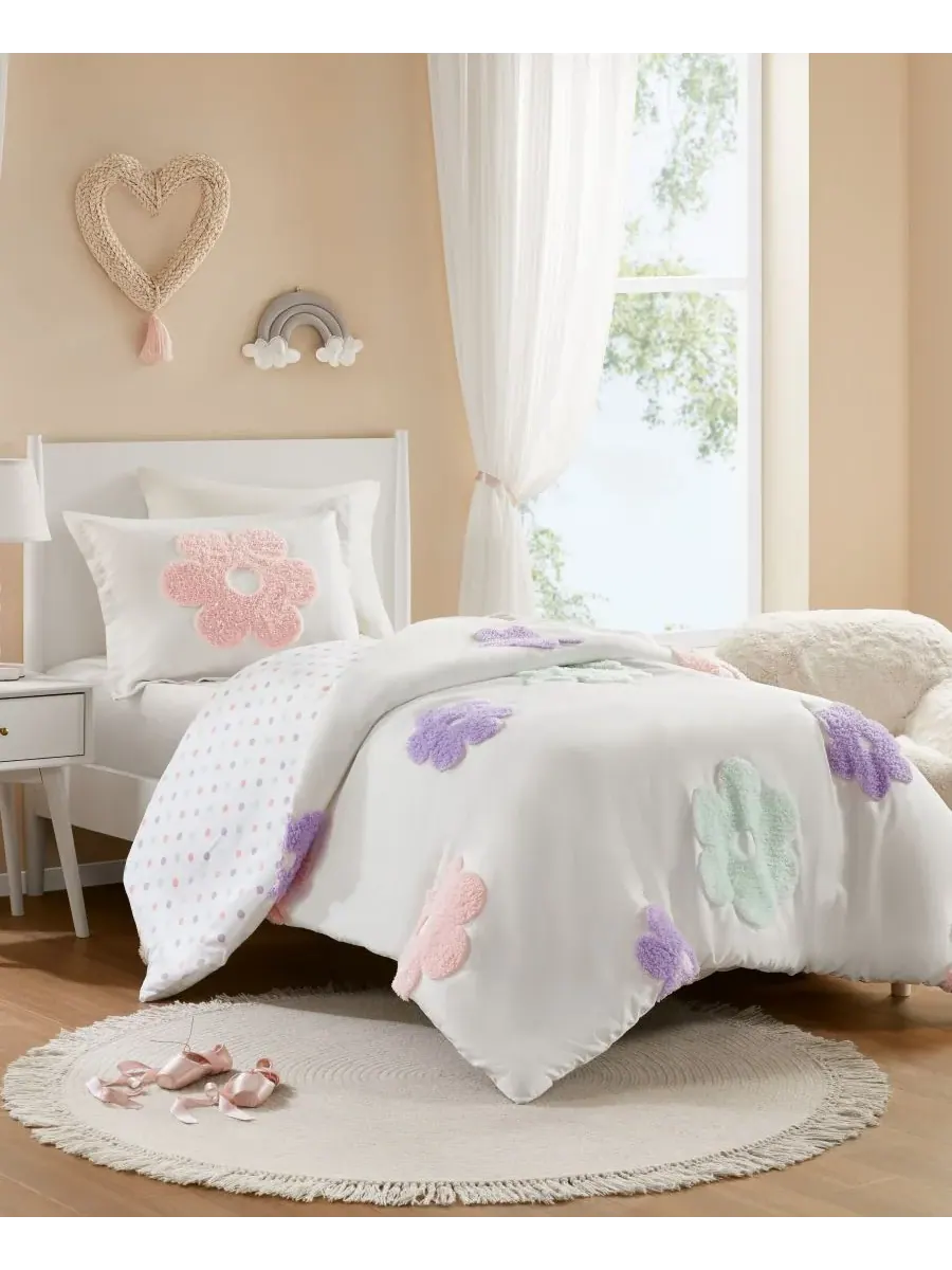 Комплект постельного белья Intelligent Design Gracie Floral, двусторонний, 2 предмета, размер Twin — изображение 2 из 9