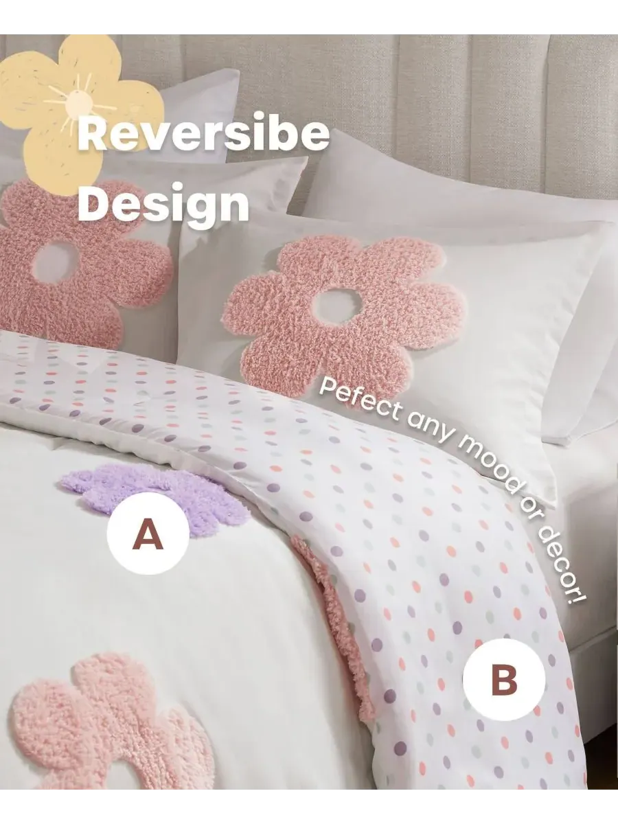 Комплект постельного белья Intelligent Design Gracie Floral, двусторонний, 2 предмета, размер Twin — изображение 7 из 9