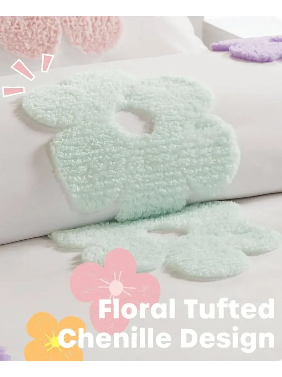 Комплект постельного белья Intelligent Design Gracie Floral, двусторонний, 2 предмета, размер Twin — изображение 8 из 9