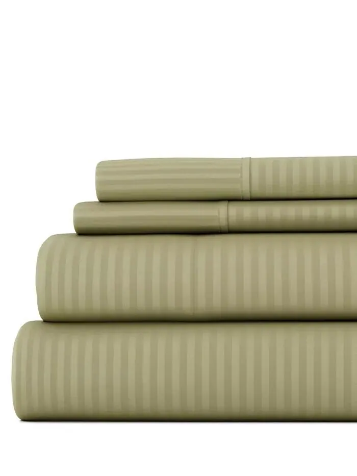 Наборы постельного белья в полоску из 4 предметов с тиснением The Home Collection ienjoy Home