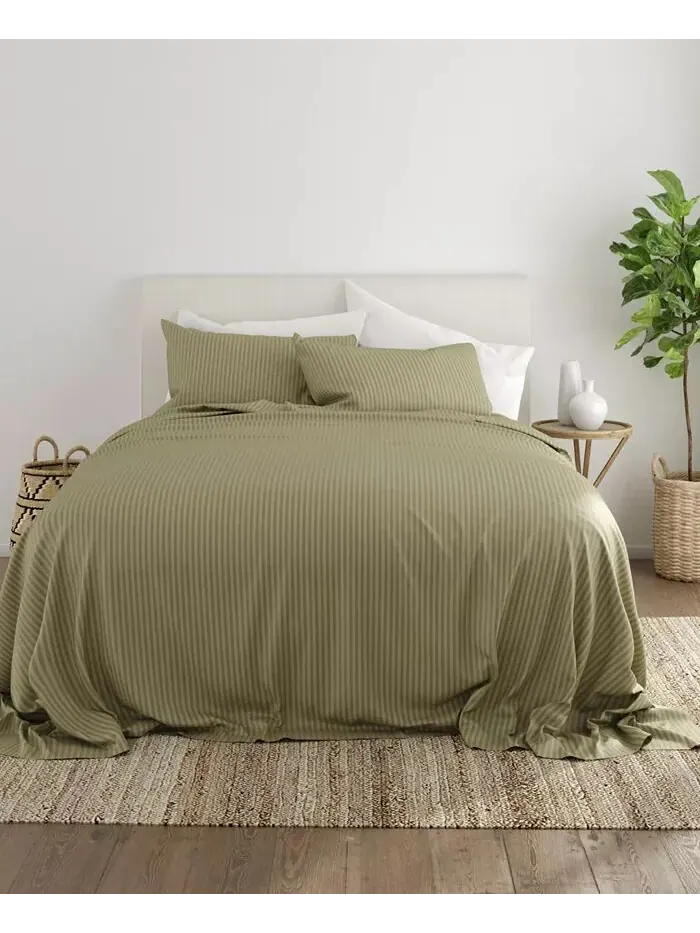 Наборы постельного белья в полоску из 4 предметов с тиснением The Home Collection ienjoy Home — изображение 11 из 11