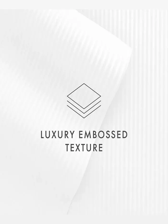 Наборы постельного белья в полоску из 4 предметов с тиснением The Home Collection ienjoy Home — изображение 4 из 10, белый