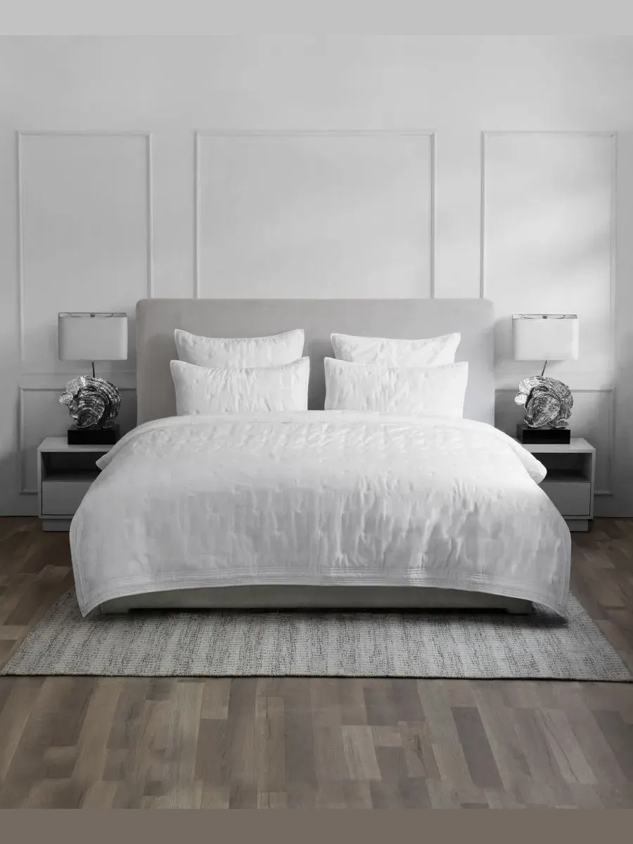 Покрывало стеганое Tufted Quilted Cotton Coverlet, Queen Michael Aram — голубой