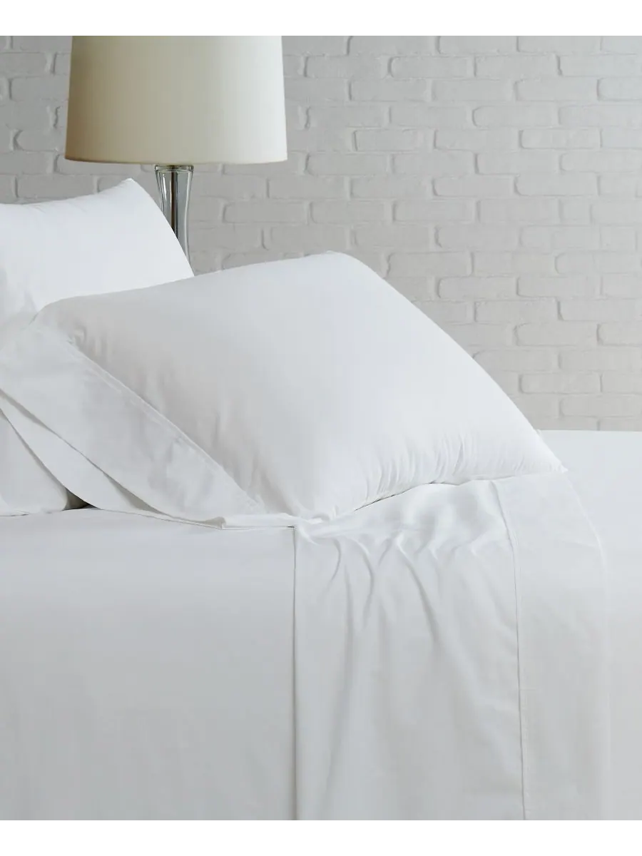 Комплект постельного белья из 3 предметов, однотонный, из хлопкового перкаля, размер Twin Brooklyn — изображение 2 из 2