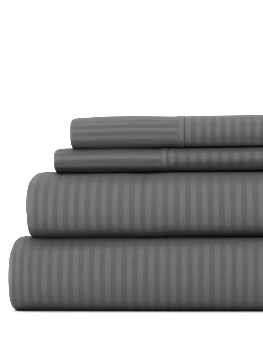 Комплект постельного белья Expressed In Embosed Striped, 4 предмета, размер California King Ienjoy — изображение 1 из 9