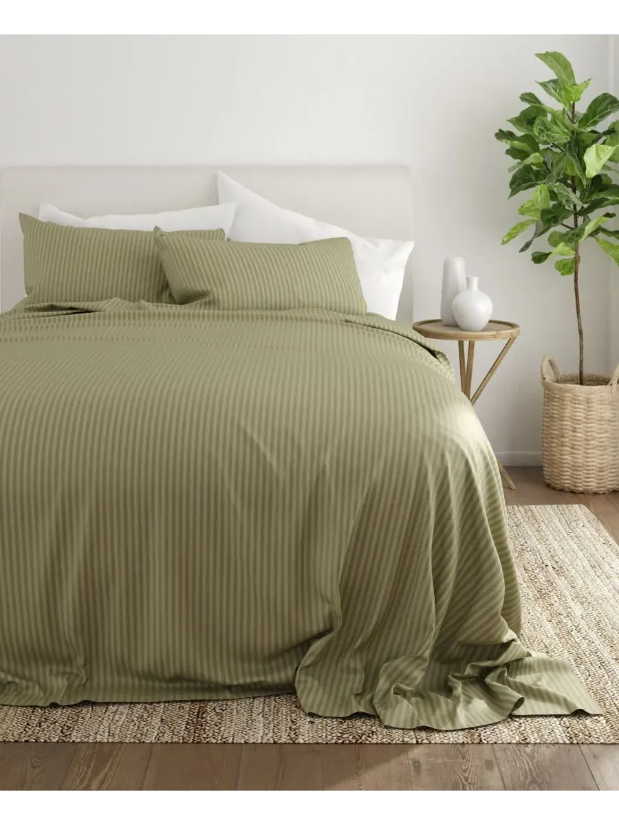 Комплект постельного белья Expressed In Embosed Striped, 4 предмета, размер California King Ienjoy — изображение 2 из 9
