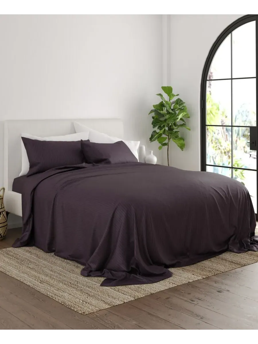 Комплект постельного белья Expressed In Embosed Striped, 4 предмета, размер California King Ienjoy — изображение 2 из 10