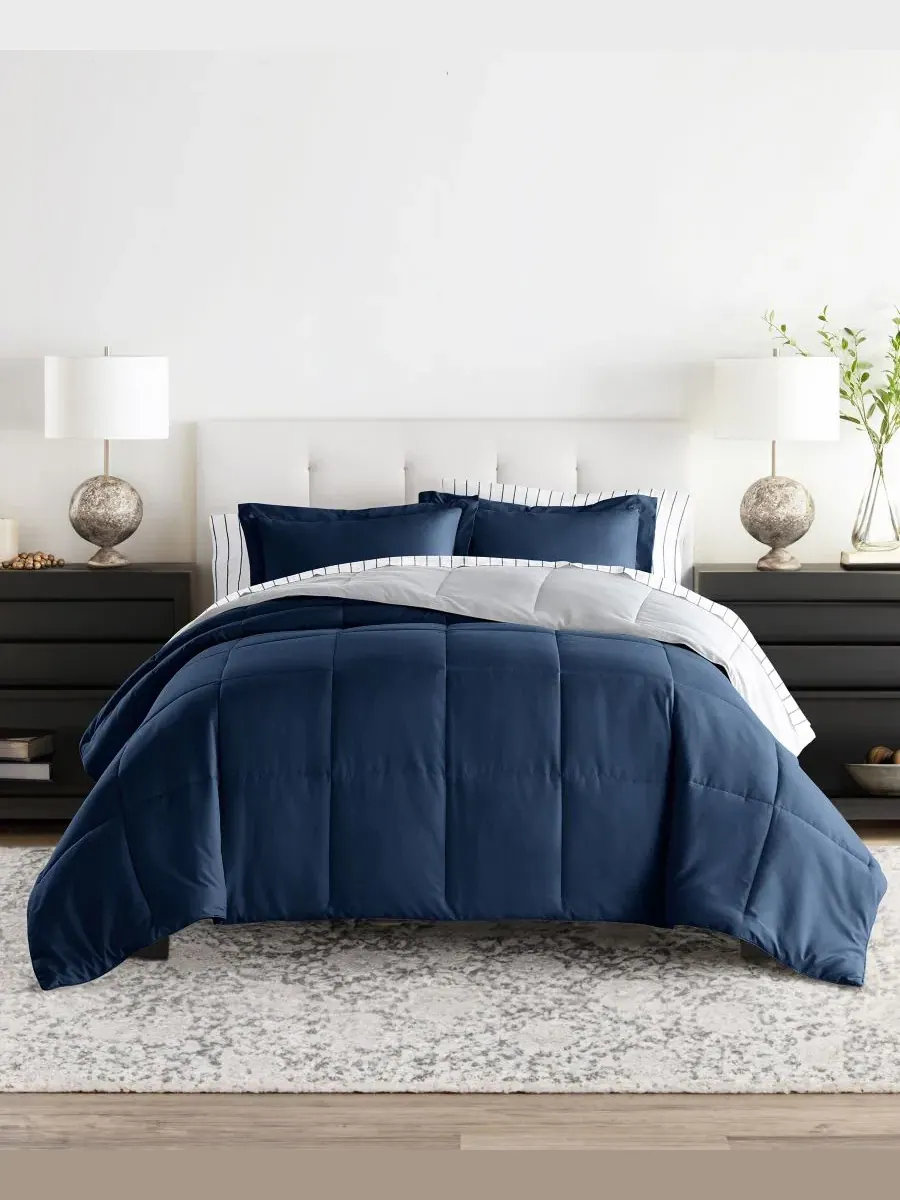 Комплект постельного белья 7 предметов Reversible Pattern, King ienjoy Home — изображение 1 из 10