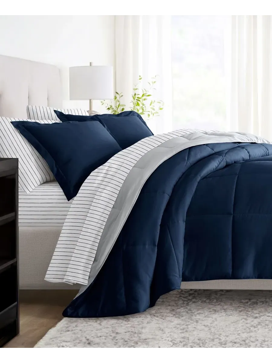 Комплект постельного белья 7 предметов Reversible Pattern, King ienjoy Home — изображение 3 из 10