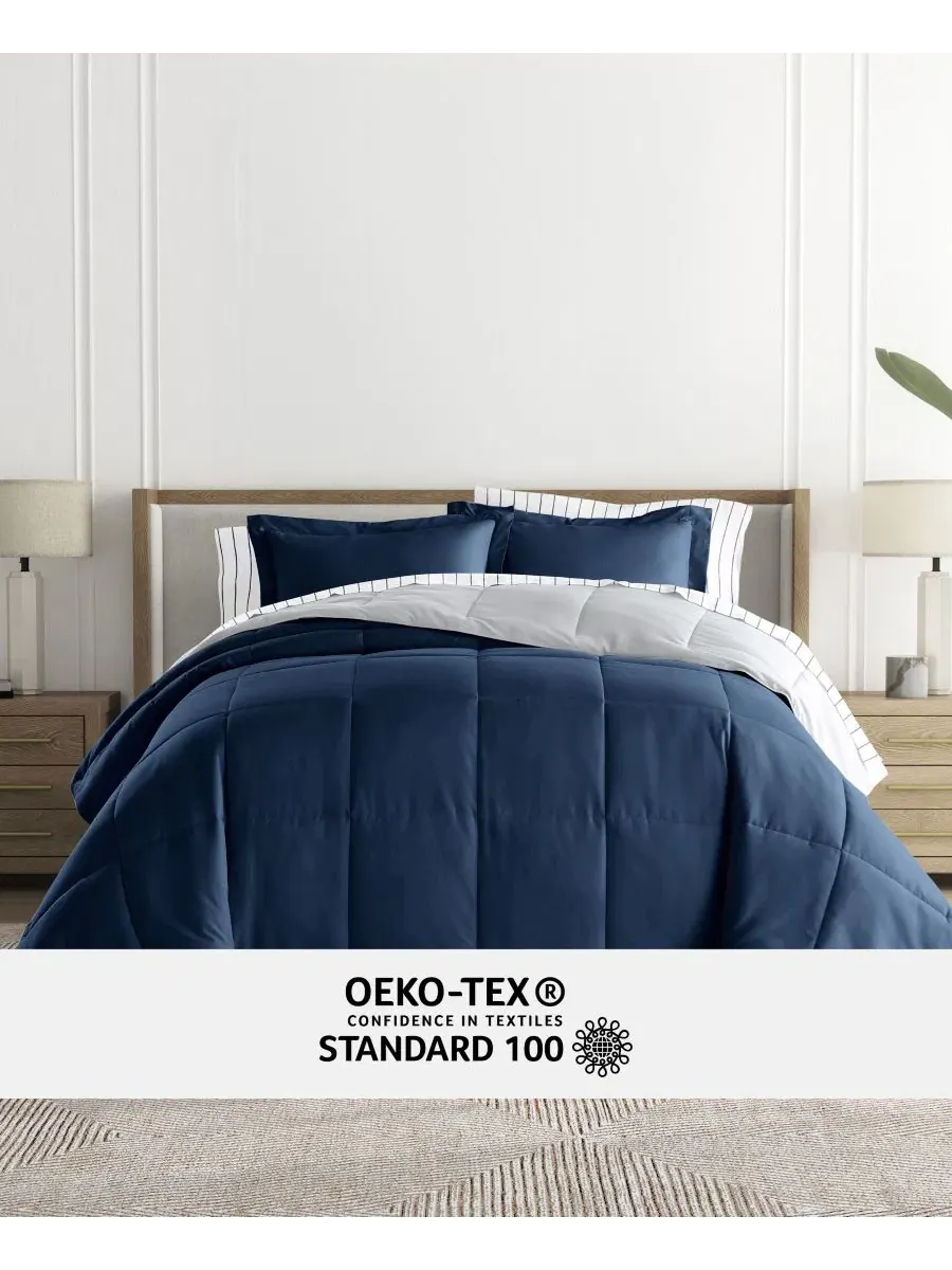 Комплект постельного белья 7 предметов Reversible Pattern, King ienjoy Home — изображение 9 из 10