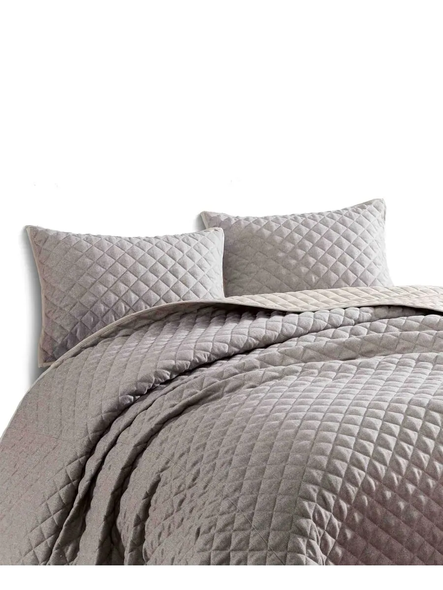 Покрывало с наволочками Harlan Herringbone, King Riverbrook Home — изображение 2 из 6, серый