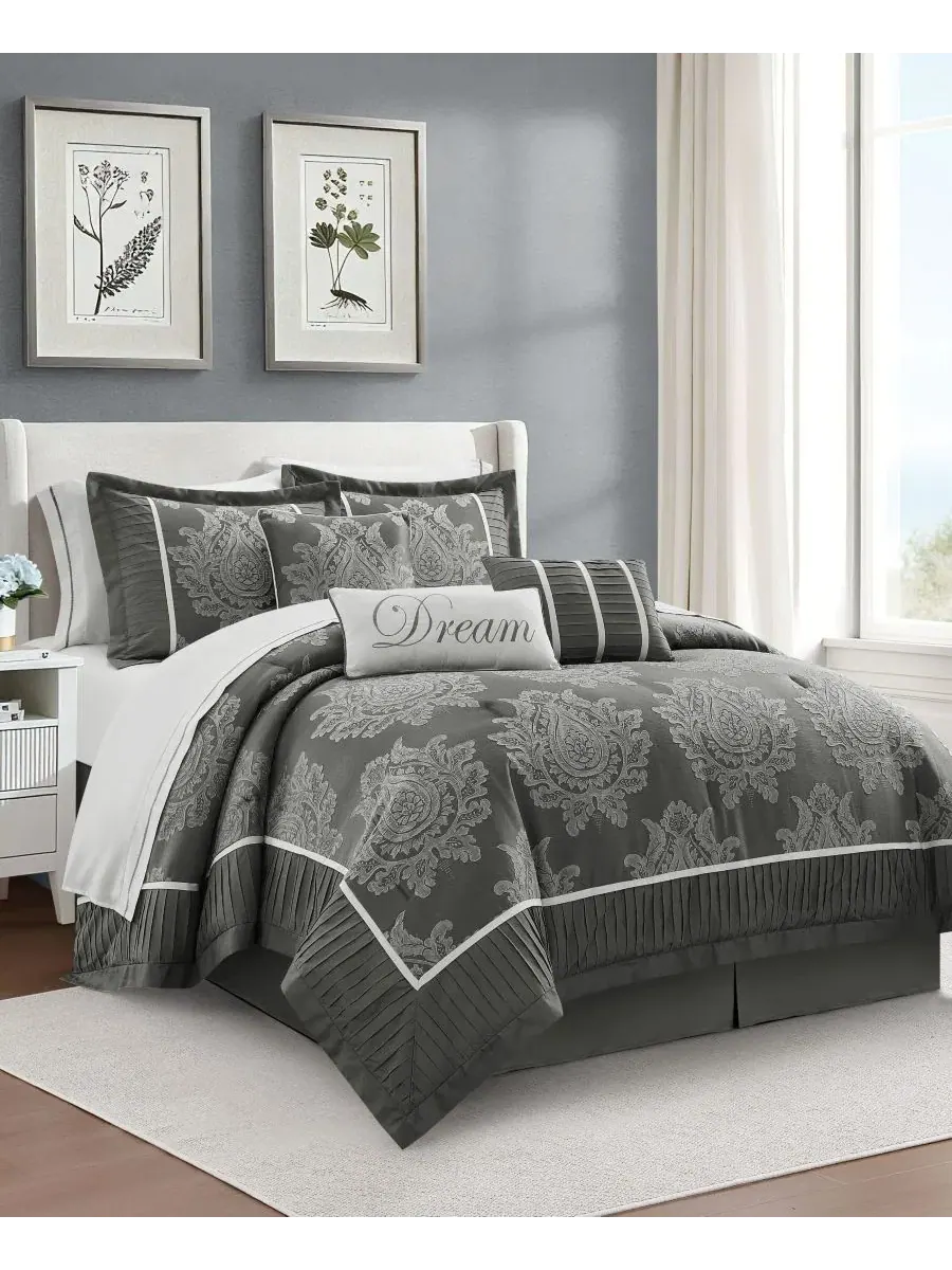 Комплект стеганого покрывала Therese Damask 15 предметов, California King Stratford Park