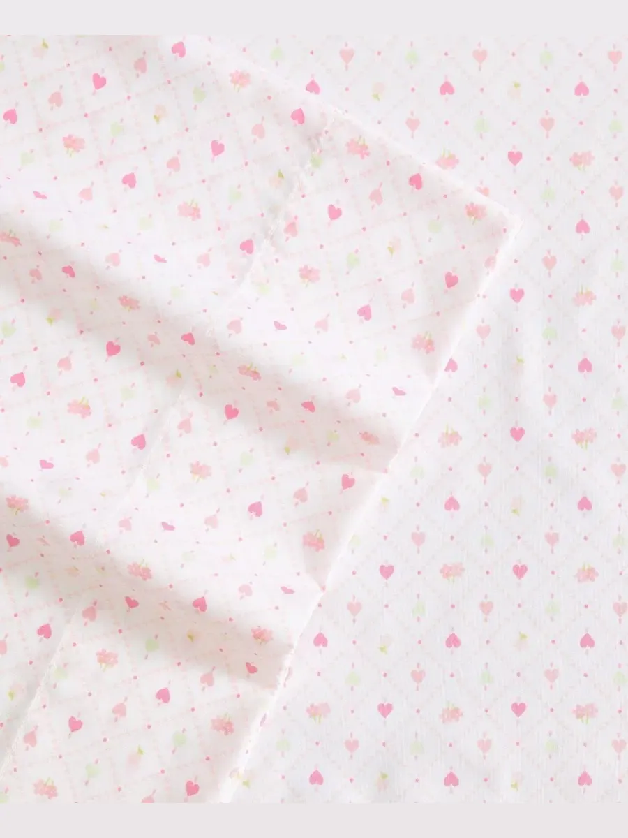 Комплект постельного белья из микрофибры с принтом Heart Geo Ditsy Laura Ashley Kids — изображение 3 из 6, розовый зеленый