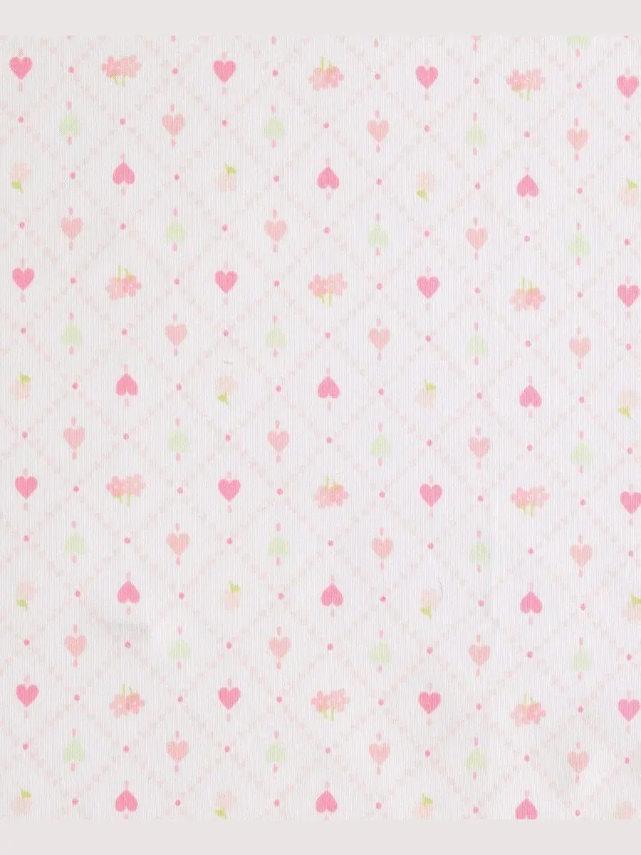 Комплект постельного белья из микрофибры с принтом Heart Geo Ditsy Laura Ashley Kids — изображение 4 из 6, розовый зеленый