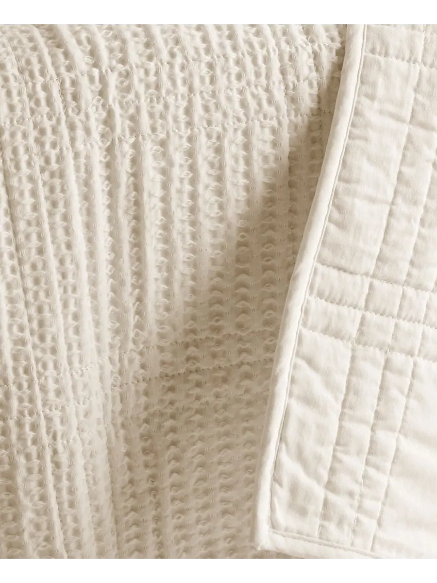 Комплект постельного белья Cloud Waffle Textured из 2 предметов, размер Twin/Twin XL Levtex — изображение 6 из 6, кремовый