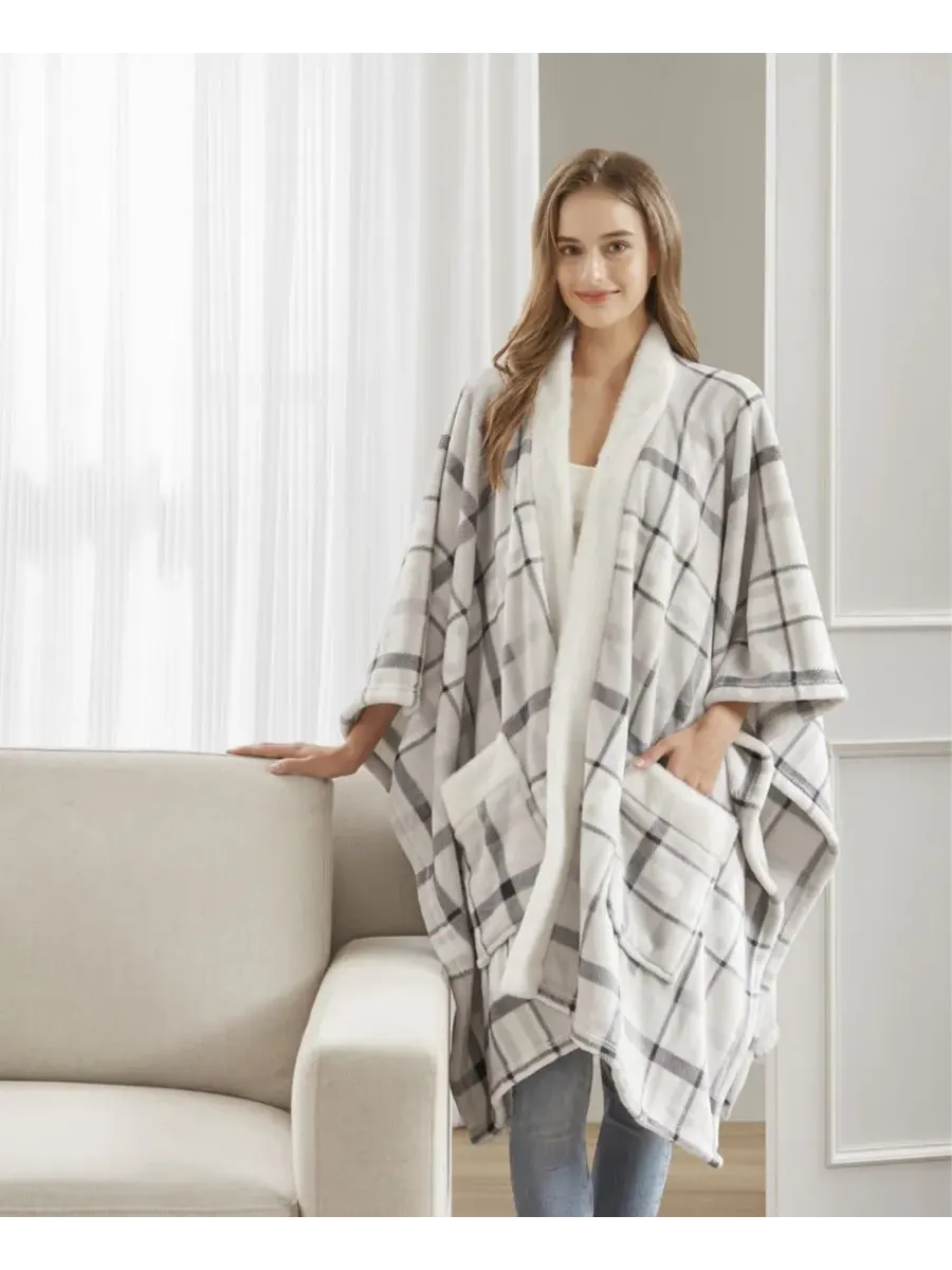 Уютная плюшевая накидка с принтом, 127 x 178 см Premier Comfort — изображение 6 из 10, серый