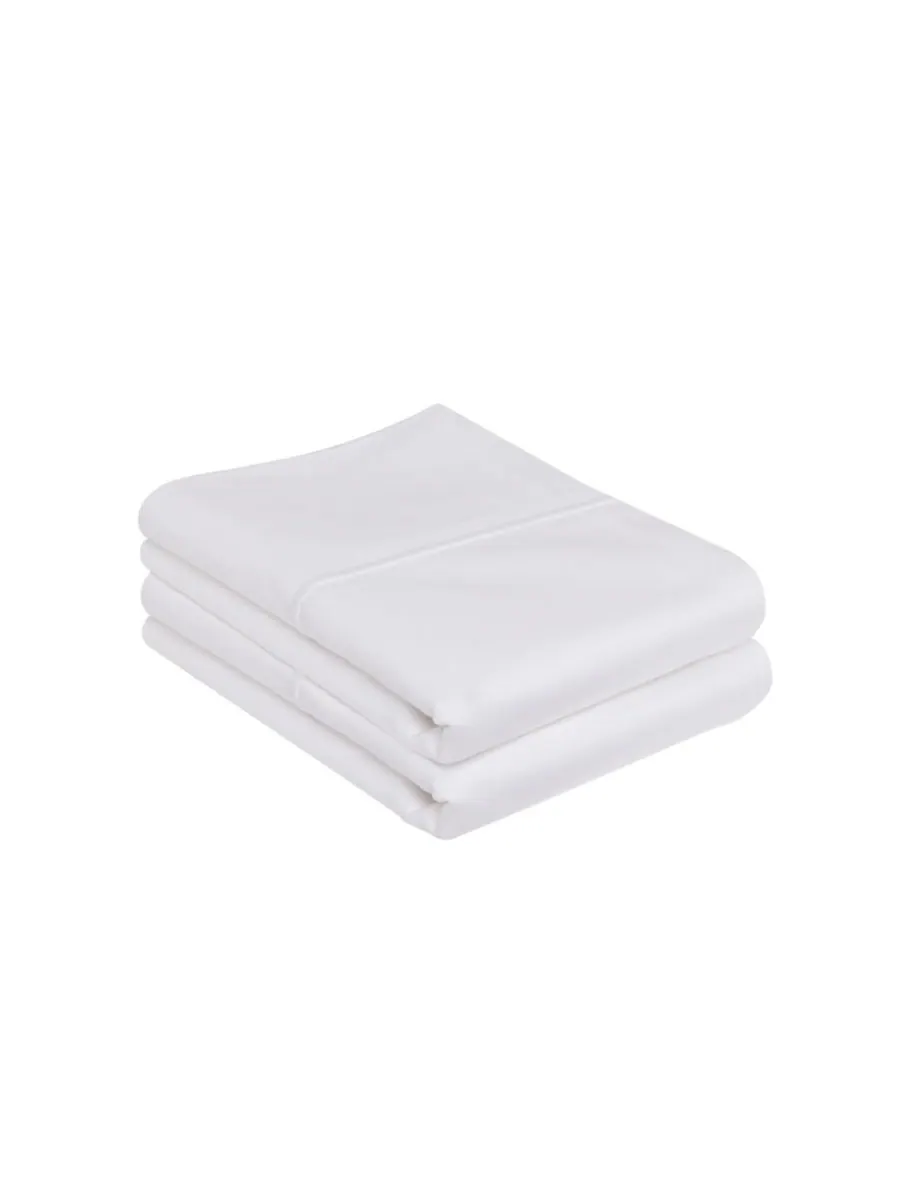 Комплект из двух наволочек из 100% хлопка пима (сатин), плотность ткани 1000 нитей, размер King — белый