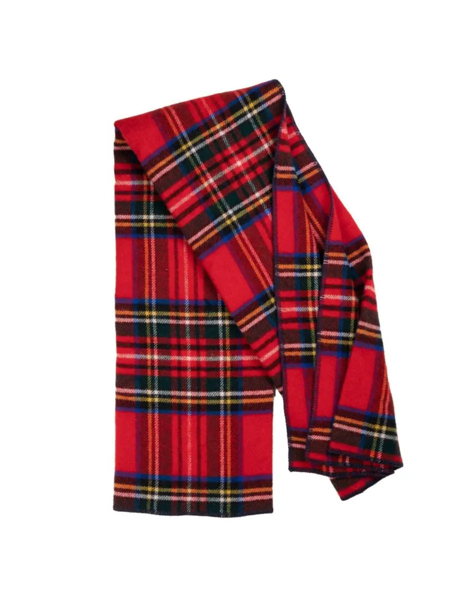 Большой плед Highland Tweeds, 59 x 80 дюймов Prince of Scots — изображение 4 из 5, черный красный