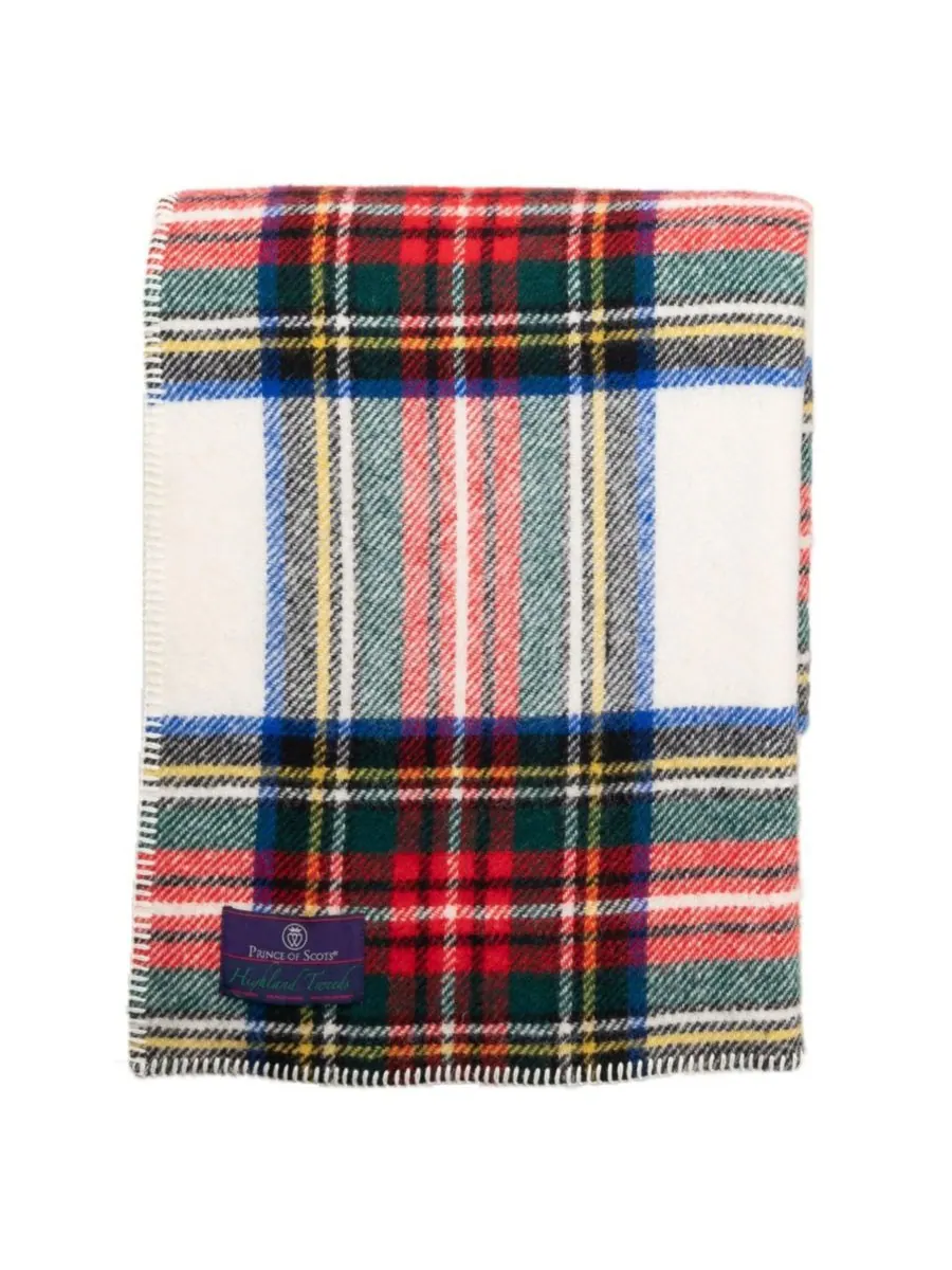 Большой плед Highland Tweeds, 59 x 80 дюймов Prince of Scots — изображение 2 из 5, красный белый