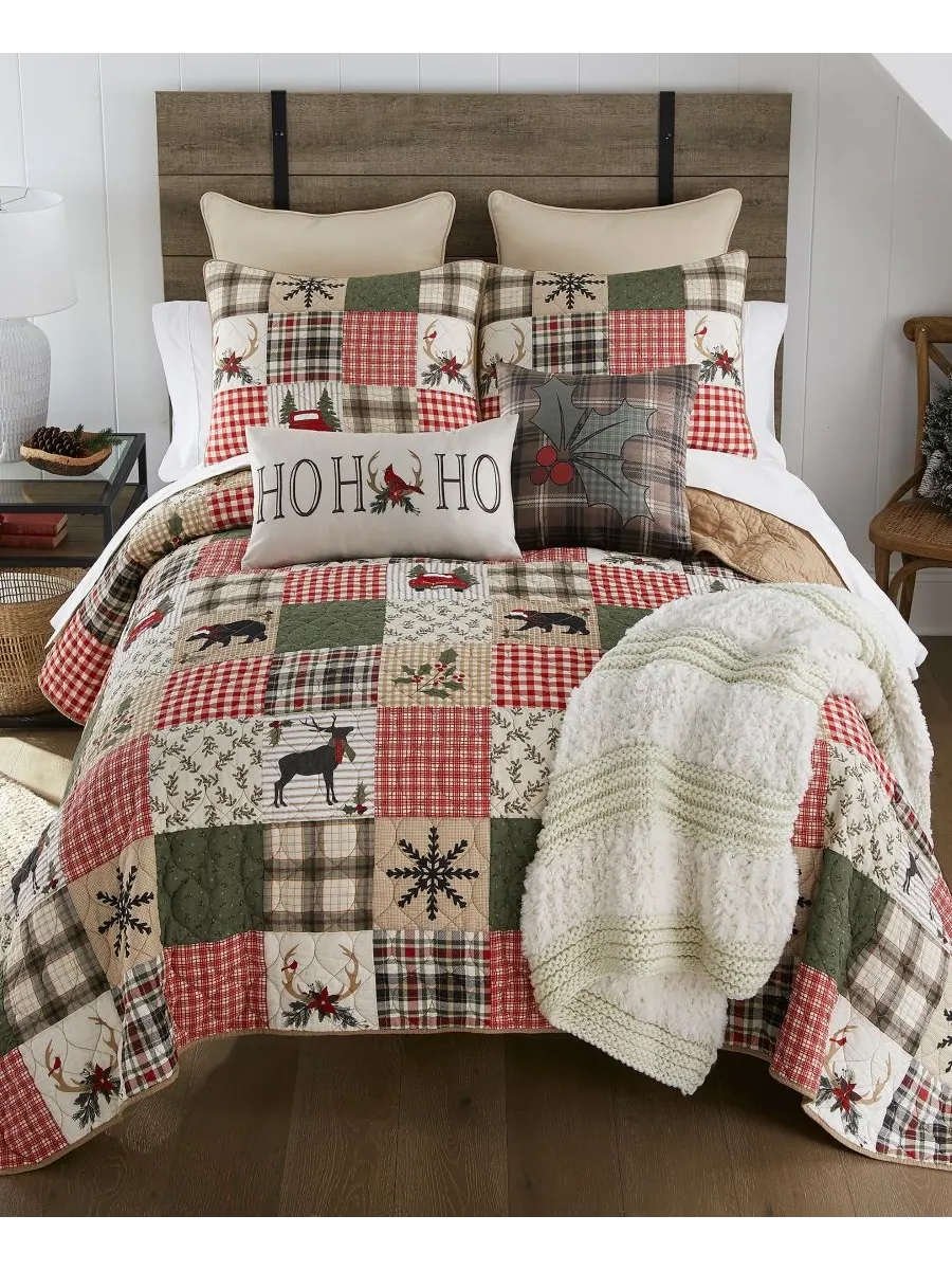Комплект постельного белья Holly Forest Patchwork из 3 предметов, размер Queen Your Lifestyle — изображение 2 из 4, мульти