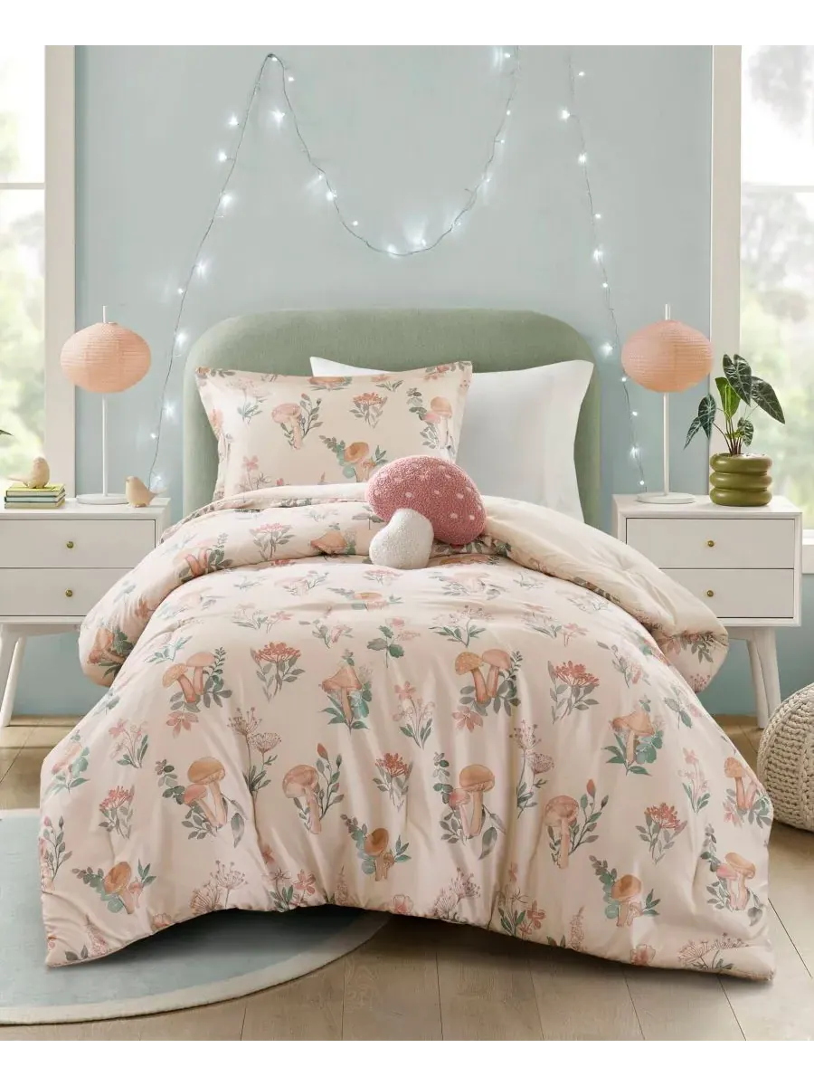 Комплект постельного белья Gwen Mushroom Garden Floral, 3 предмета, размер Twin/Twin XL Intelligent — изображение 1 из 10