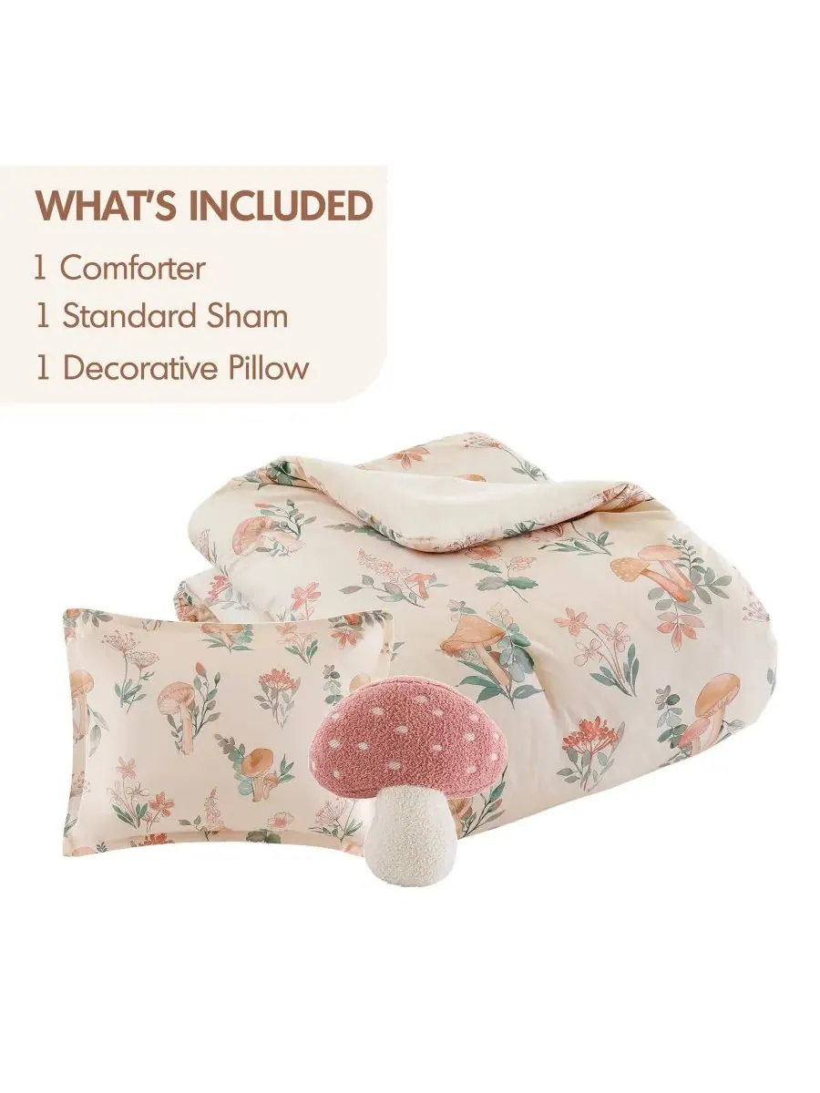 Комплект постельного белья Gwen Mushroom Garden Floral, 3 предмета, размер Twin/Twin XL Intelligent — изображение 7 из 10