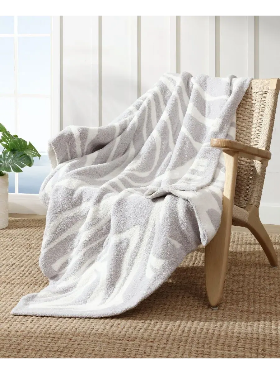 Плед из трикотажа с рисунком "Зебра в джунглях", 178 x 127 см Tommy Bahama Home
