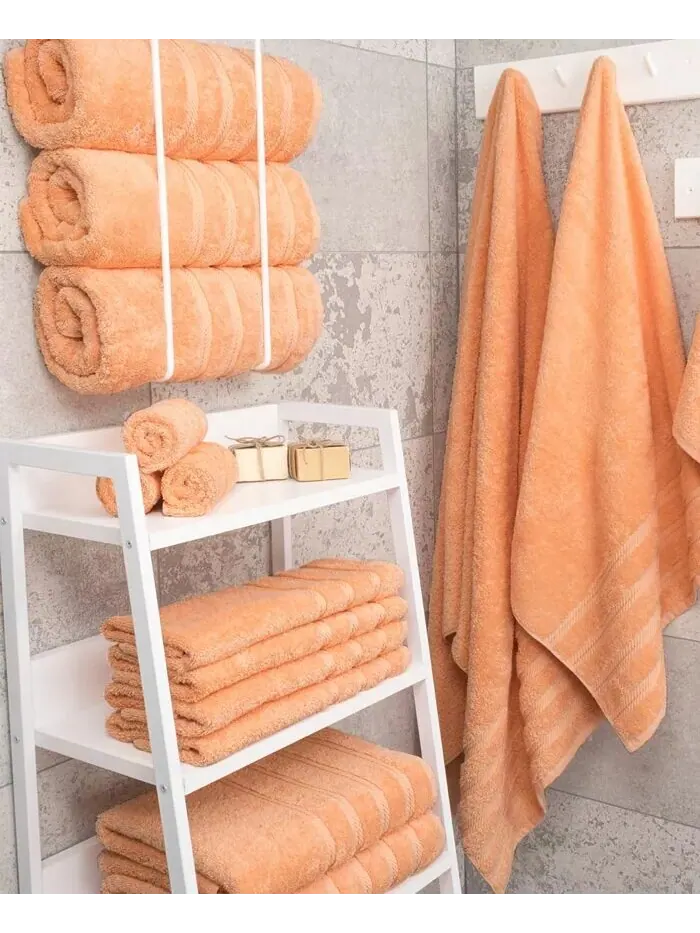 Роскошный набор банных полотенец American Soft Linen Edison из 100% турецкого хлопка, 4 шт — изображение 2 из 5