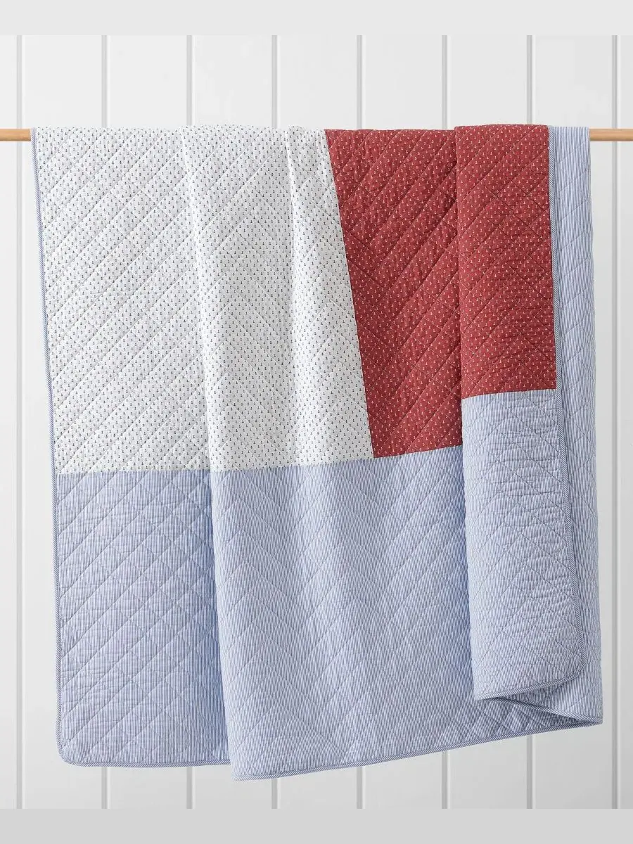 Комплект стеганого покрывала 3 предмета Nautical Anchor Flag, King Tommy Hilfiger — изображение 4 из 8, синий белый красный