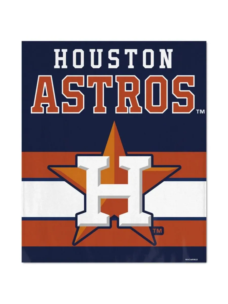 Мягкий плед Houston Astros Ultra Plush размером 127 x 152 см Wincraft — мульти