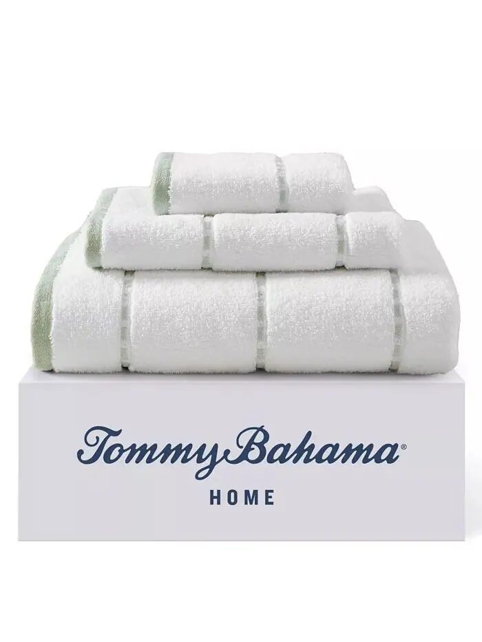 Набор банных полотенец Tommy Bahama Home, 3 шт — изображение 7 из 12, синий