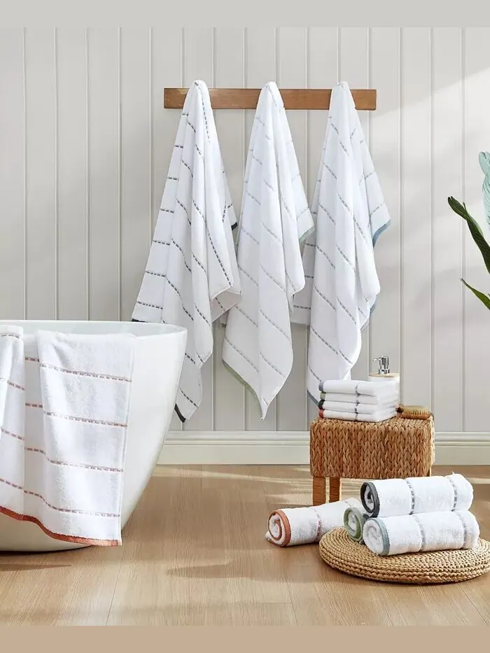 Набор банных полотенец Tommy Bahama Home, 3 шт — изображение 10 из 12, синий