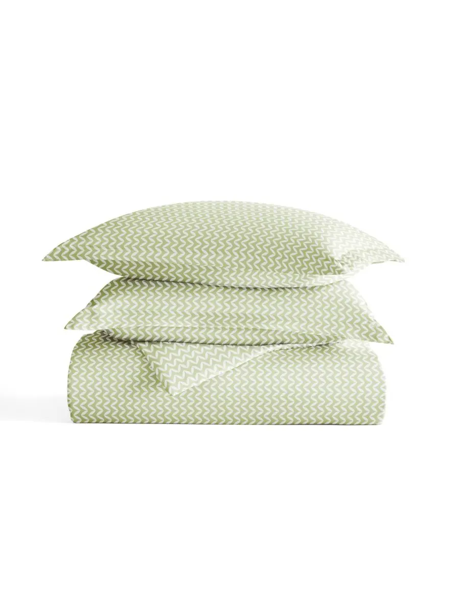 Комплект постельного белья Tranquil Sleep с узором, размер Twin/Twin XL Ienjoy Home — изображение 2 из 9, шалфейный