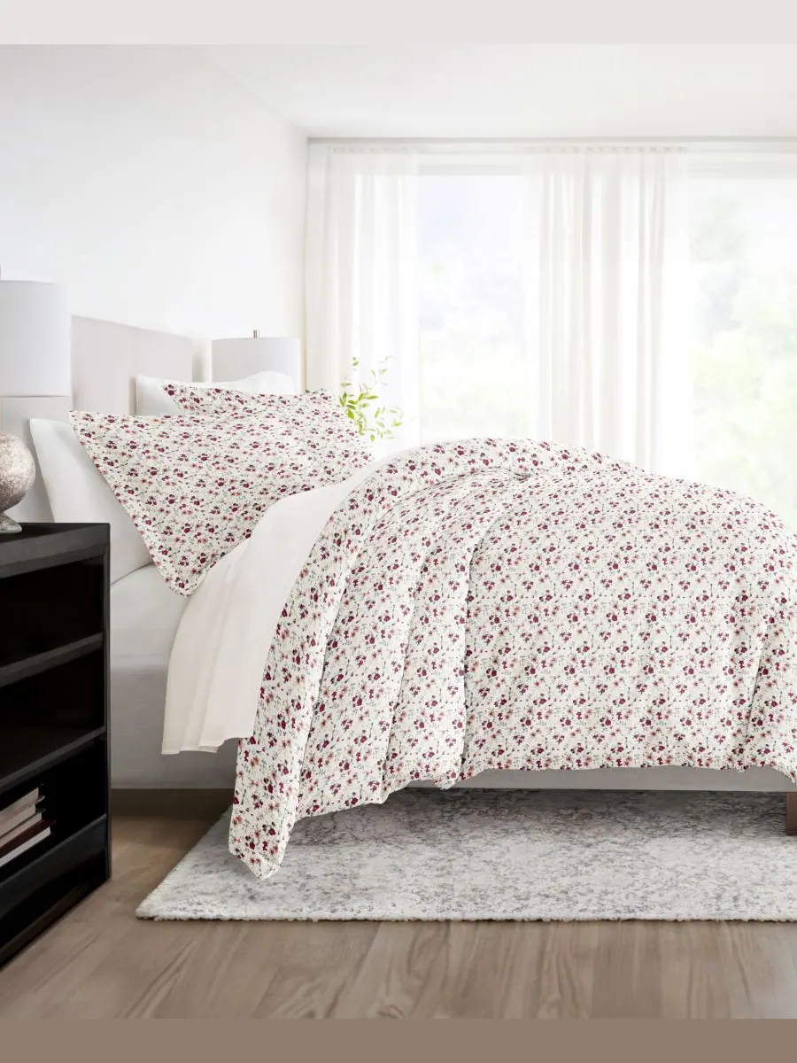Комплект постельного белья Tranquil Sleep с узором, размер Twin/Twin XL ienjoy Home — изображение 4 из 9, розовый
