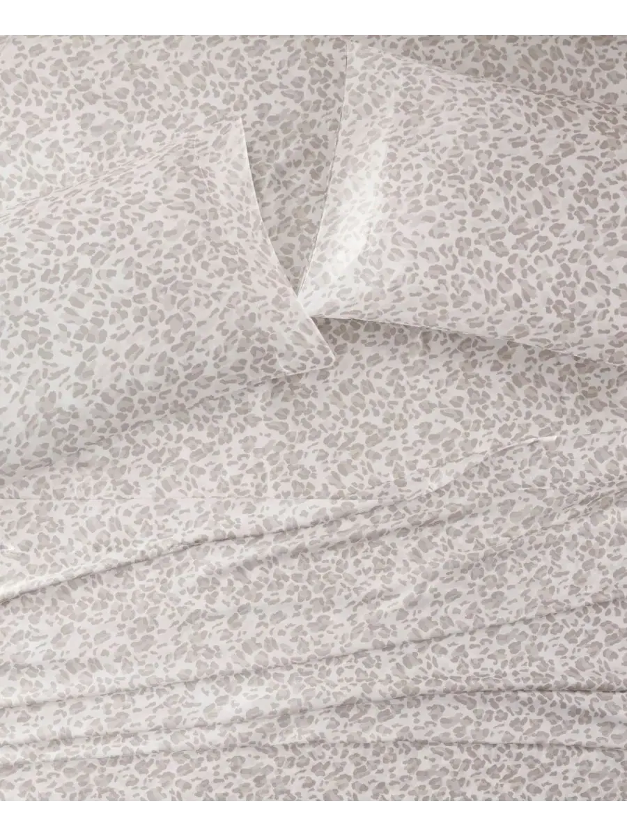 Комплект из двух наволочек из атласа с принтом, стандартный размер Madison Park Essentials — изображение 4 из 9, серый