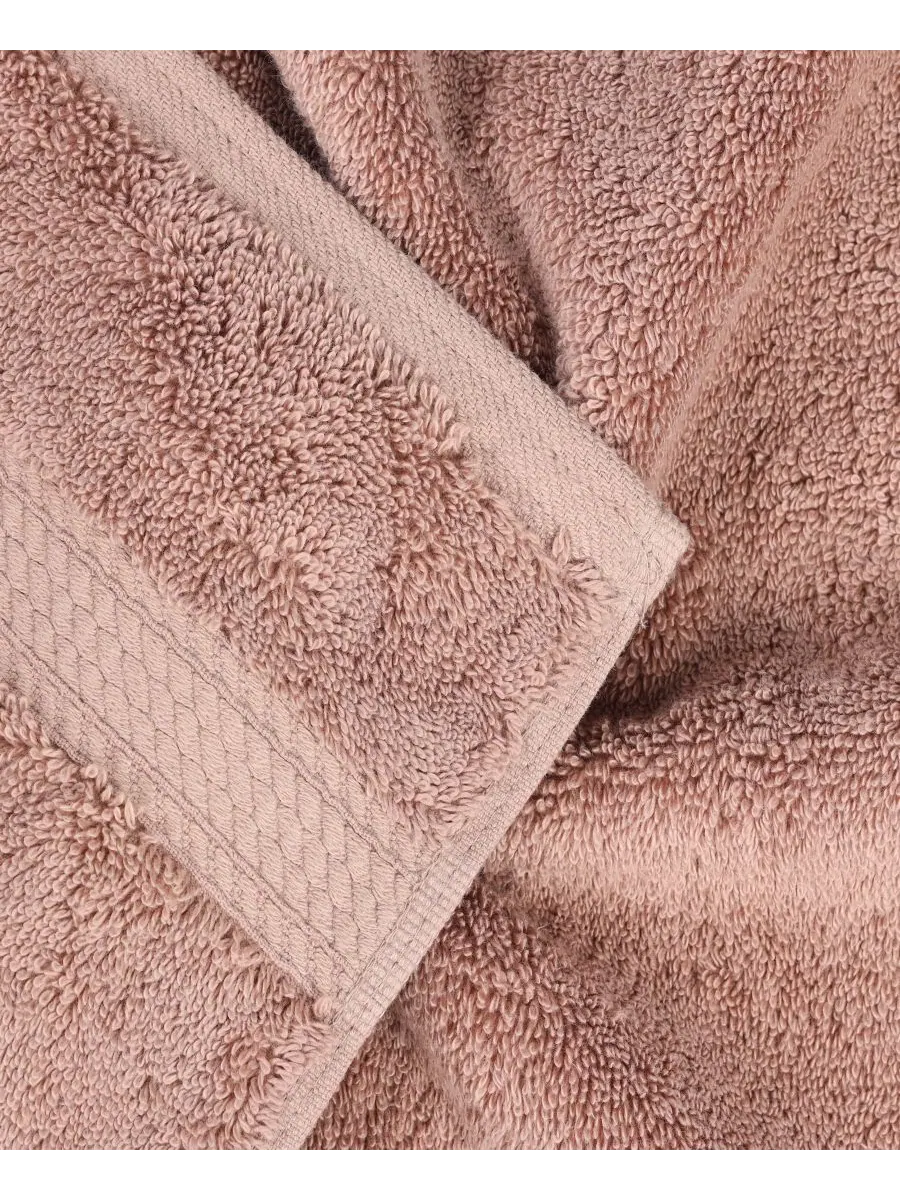 Набор из 2 банных полотенец из 100% египетского хлопка Superior, цвет muted mauve — изображение 3 из 9