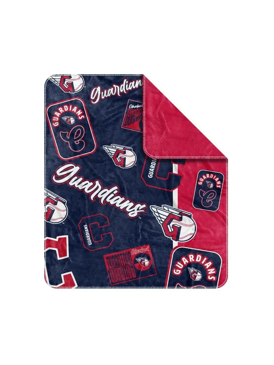 Плед Cleveland Guardians Dream Weave, 127×152 см Logo Brands — изображение 2 из 3, темно-синий
