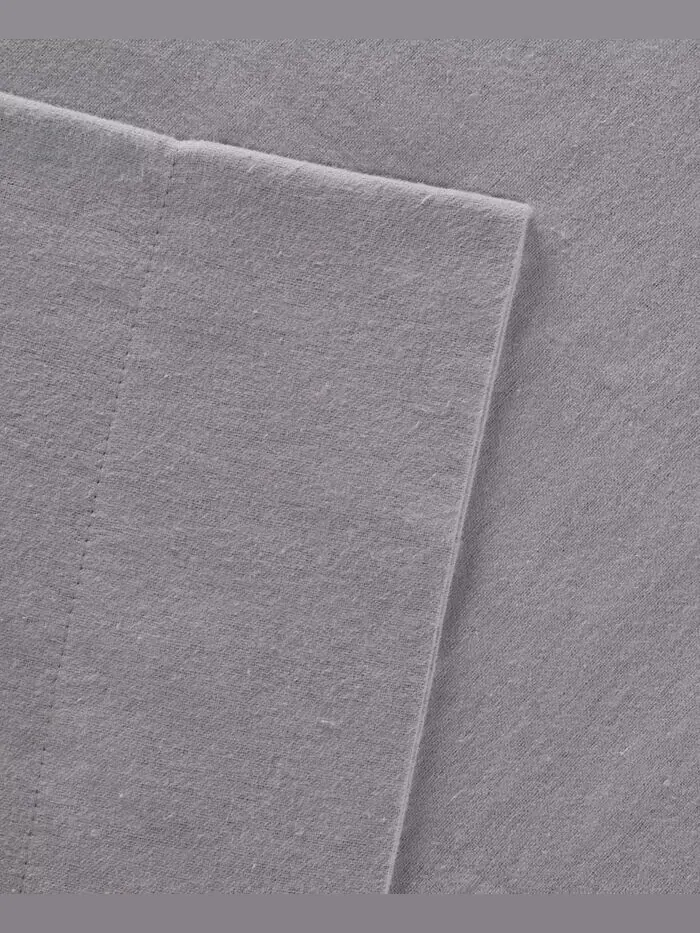 Новинка, наборы хлопково-фланелевых простыней с принтом Sleep Philosophy — изображение 3 из 6, серый