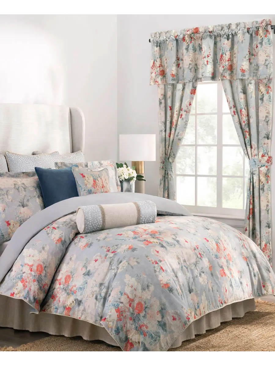 Комплект постельного белья Penelope Floral из 4 предметов — изображение 4 из 5, синий