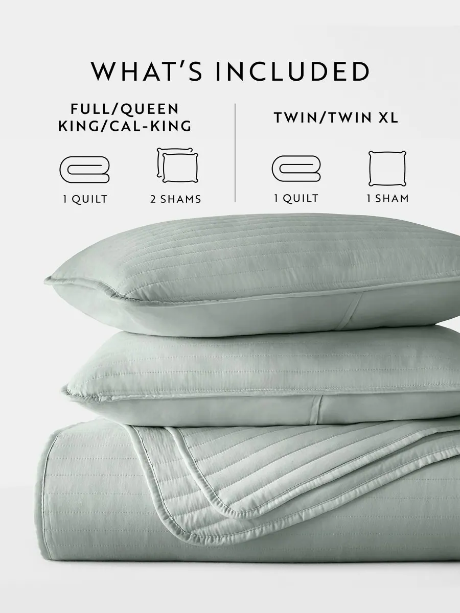 Комплект постельного белья «Полосатая строчка», 2 предмета, размер Twin/Twin XL Ienjoy Home — изображение 3 из 10, зеленый