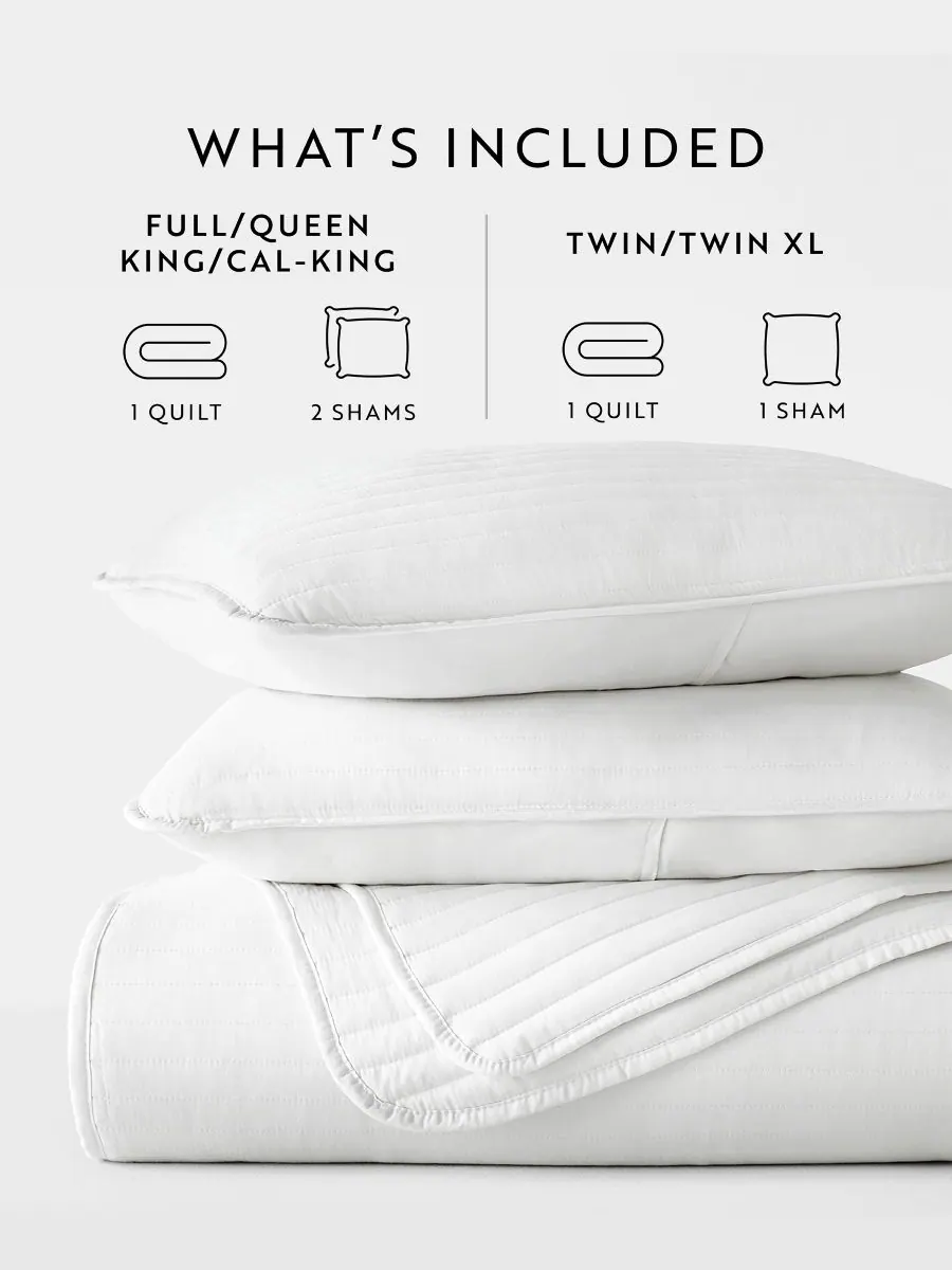 Комплект постельного белья «Полосатая строчка», 2 предмета, размер Twin/Twin XL Ienjoy Home — изображение 3 из 10, белый