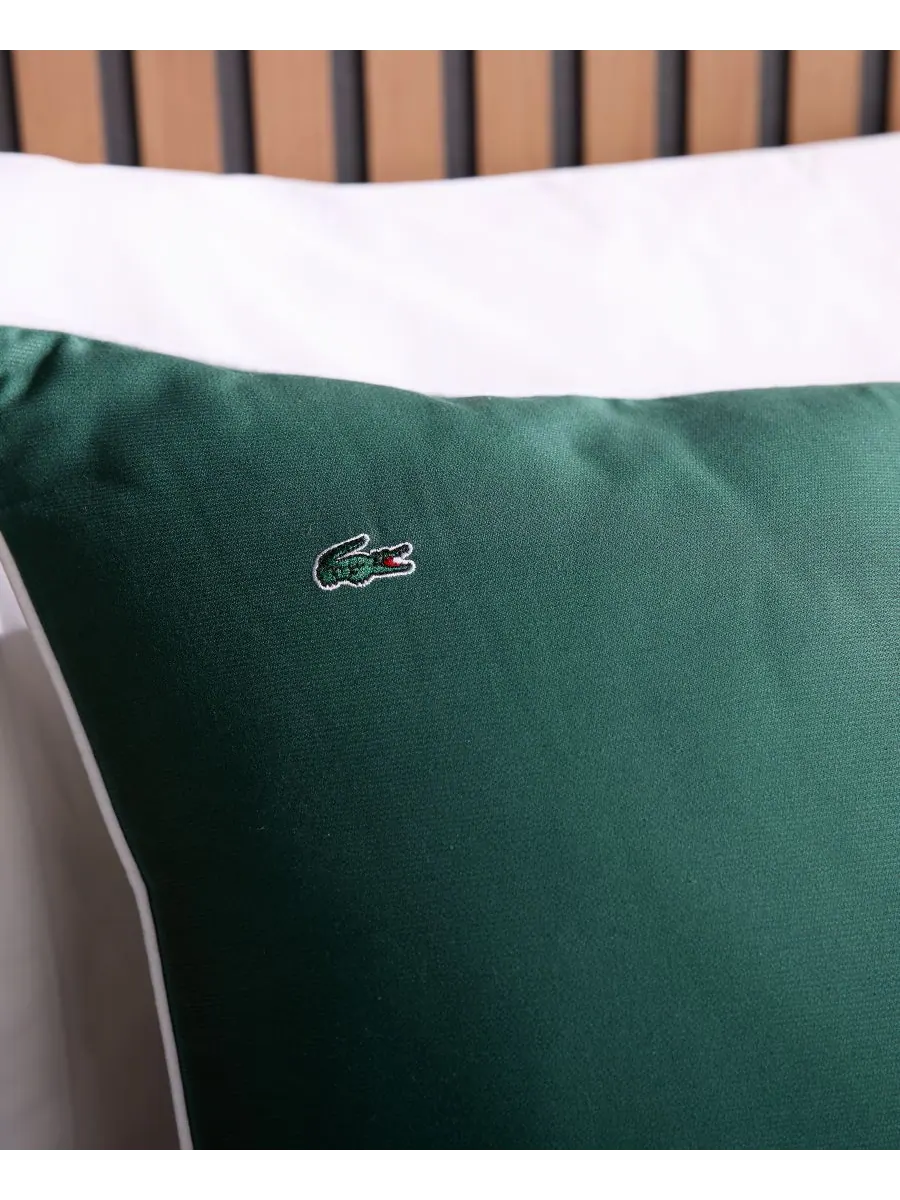 Комплект постельного белья Lacoste Tiebreak Solid из 2 предметов, размер Twin Lacoste Home — изображение 9 из 9, зеленый