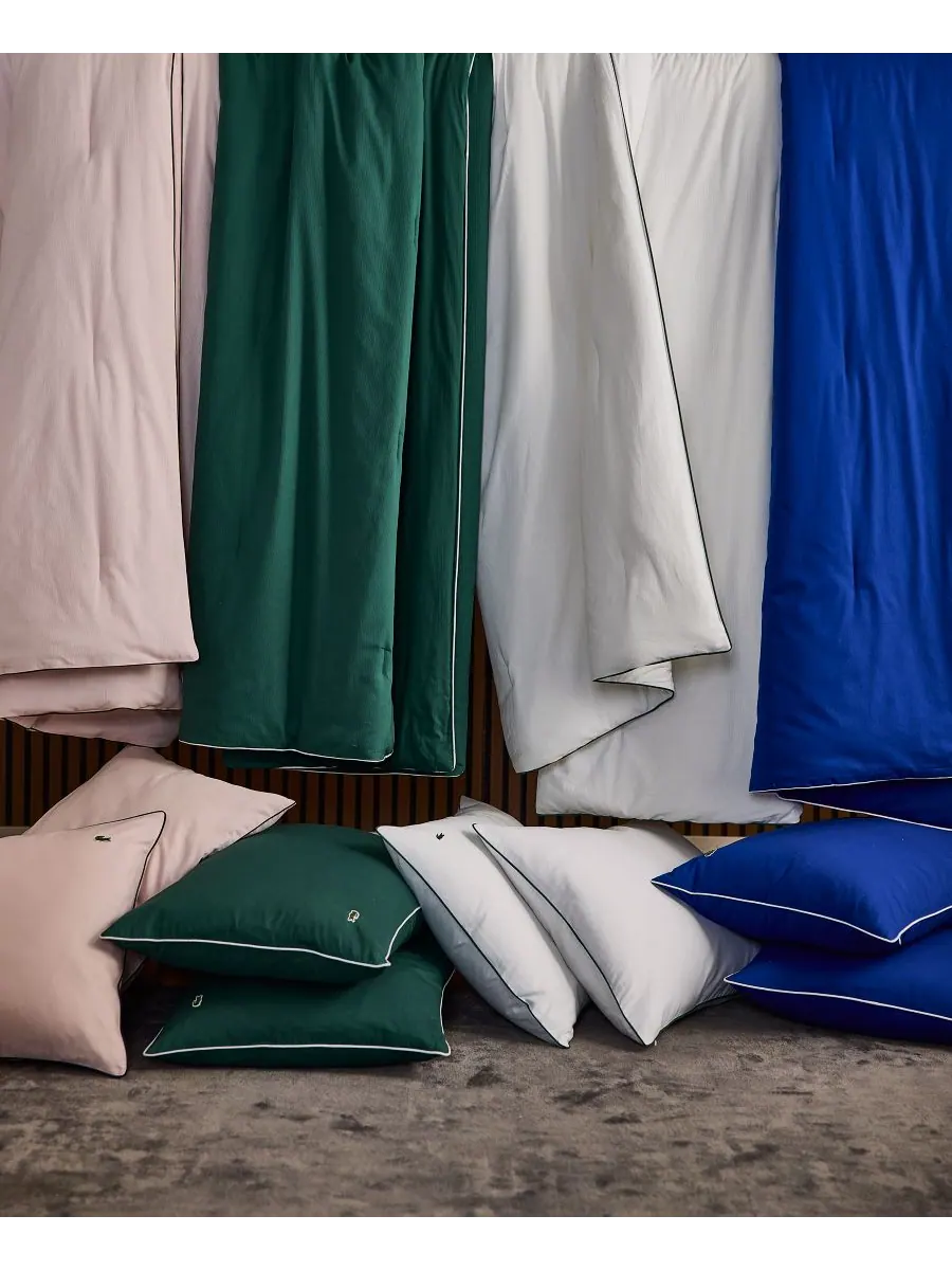 Комплект постельного белья Lacoste Tiebreak Solid из 2 предметов, размер Twin Lacoste Home — изображение 6 из 9, синий