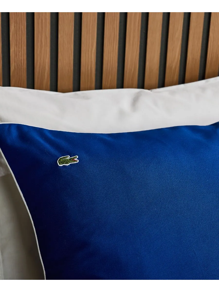 Комплект постельного белья Lacoste Tiebreak Solid из 2 предметов, размер Twin Lacoste Home — изображение 8 из 9, синий