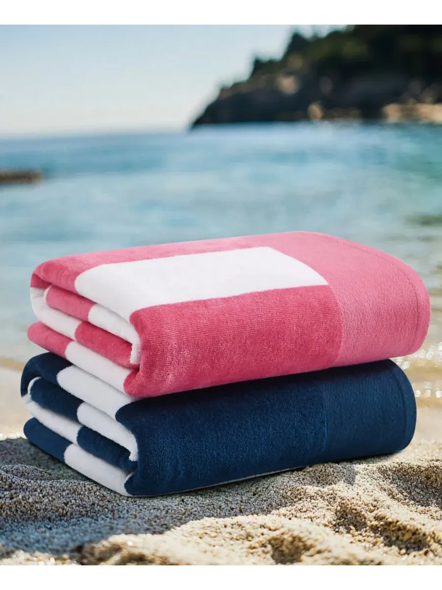 Комплект пляжных полотенец с жаккардовыми полосами Cotton Cabana Stripe Jacquard Oceanfront Resort — изображение 2 из 3