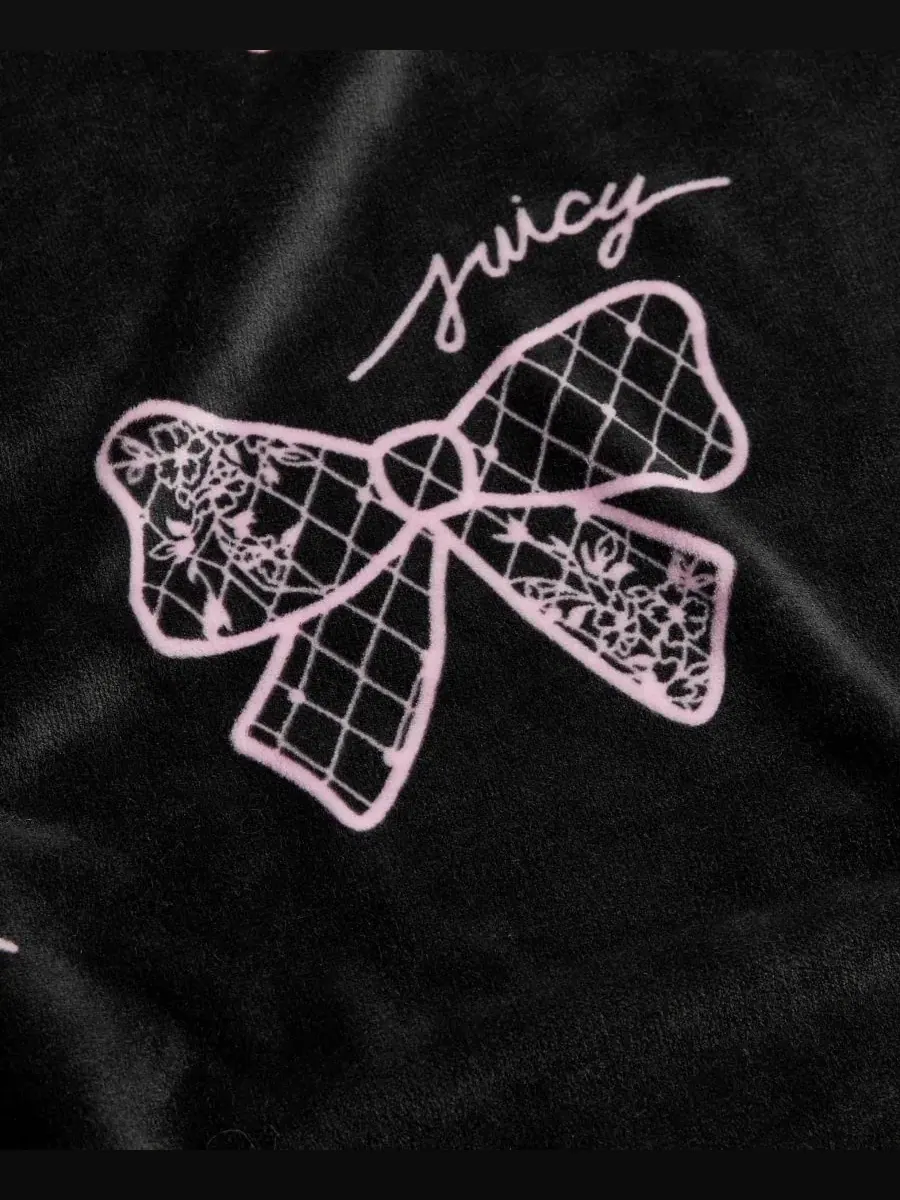 Большой плюшевый плед, 152 x 178 см Juicy Couture — изображение 3 из 5, черный