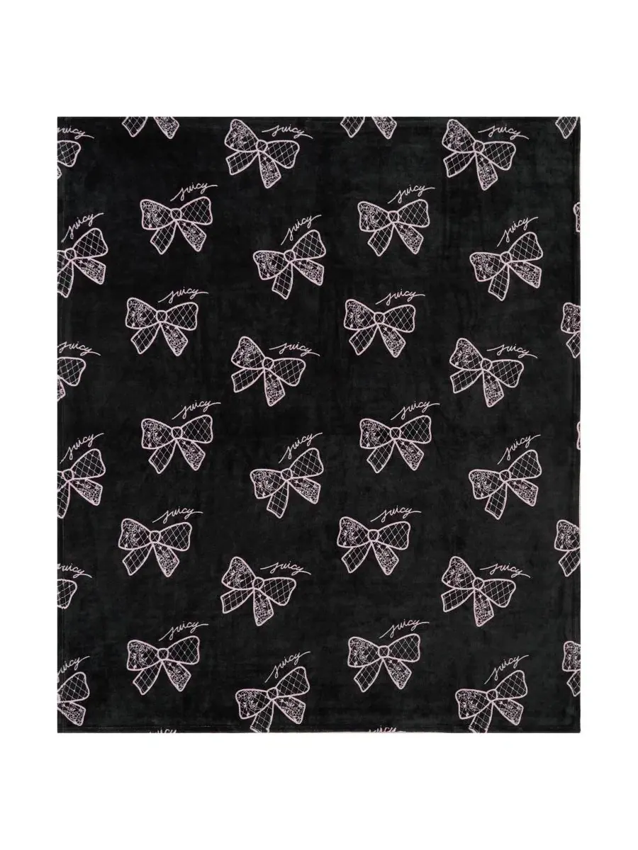 Большой плюшевый плед, 152 x 178 см Juicy Couture — изображение 4 из 5, черный