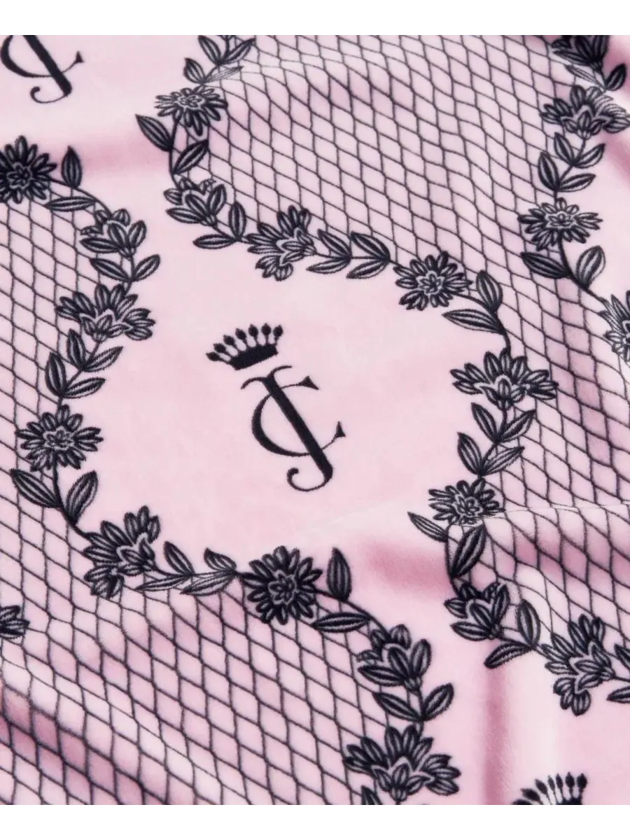 Большой плюшевый плед, 152 x 178 см Juicy Couture — изображение 3 из 5, розовый
